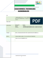 Especificaciones Tecnicas Generales