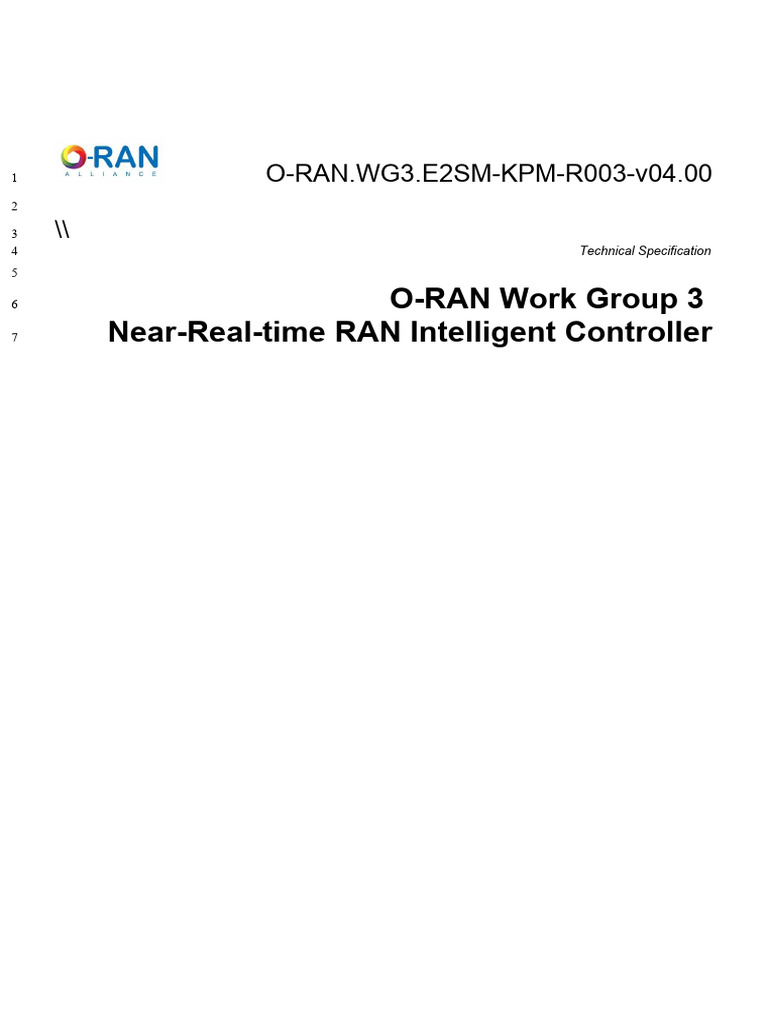 O RAN WG3.E2SM KPM R003 v04.00 PDF Computer Networking