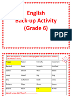 English Activity Grade 6