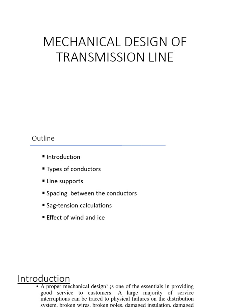 Mechanical Design of Transmission Lines | PDF | Electrical Resistivity ...