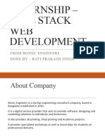Internship - Full Stack Web Development