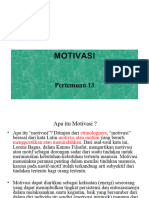 Pertemuan 13 - Motivasi