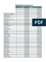 User Id & Password List 5th Semester