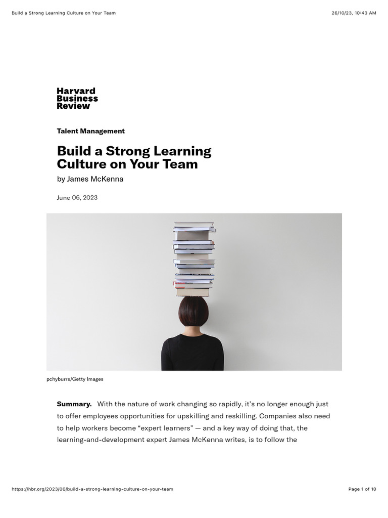 Build A Strong Learning Culture On Your Team | Download Free PDF ...