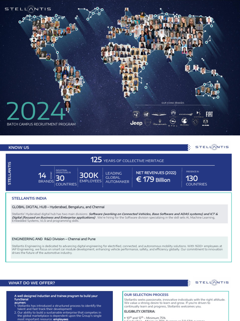 Stellantis 2024 Campus Recruitment Program | PDF | Engineering | Business