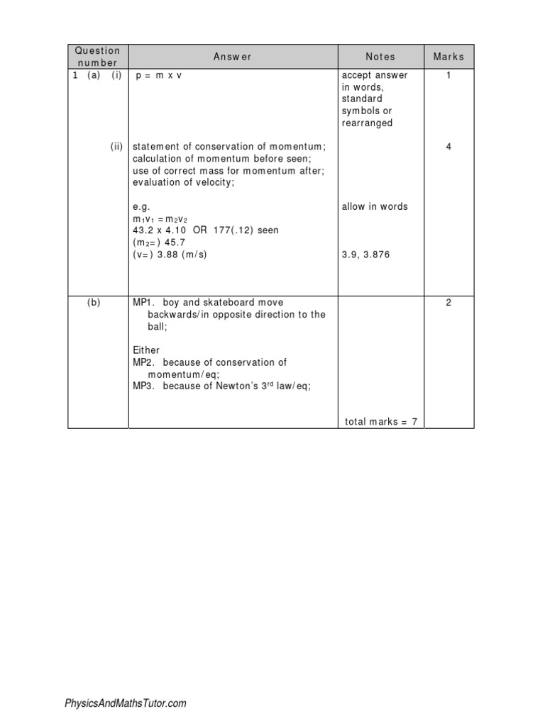 Movement and Position 1 MS PDF Force Momentum