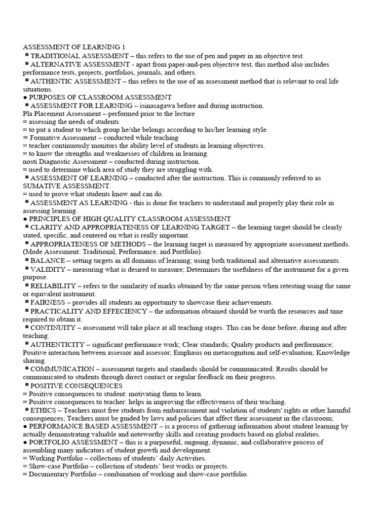 Classroom Assessment Methods Explained | PDF | Educational Assessment ...