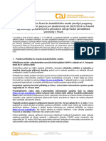 06 Narizeni Dekana C. 06 2022 Vyhlaseni Prijimaciho Rizeni Do Bakalarskeho Studia Akreditovane V CJ Pro Ak 2023 2024 Proklik Verze