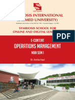 Operations Management SEM 1