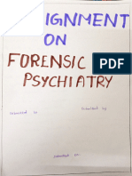 Assigninent On Forensic Psychiatry