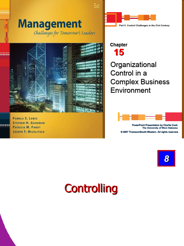 Ch08 Controlling | PDF | Organizational Culture | Organizational Behavior