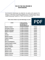 Information On The Visa Regime 1