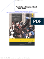 Full Download Rhetorical Public Speaking 2nd Crick Test Bank PDF Full Chapter