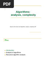 Algorithms Analysis