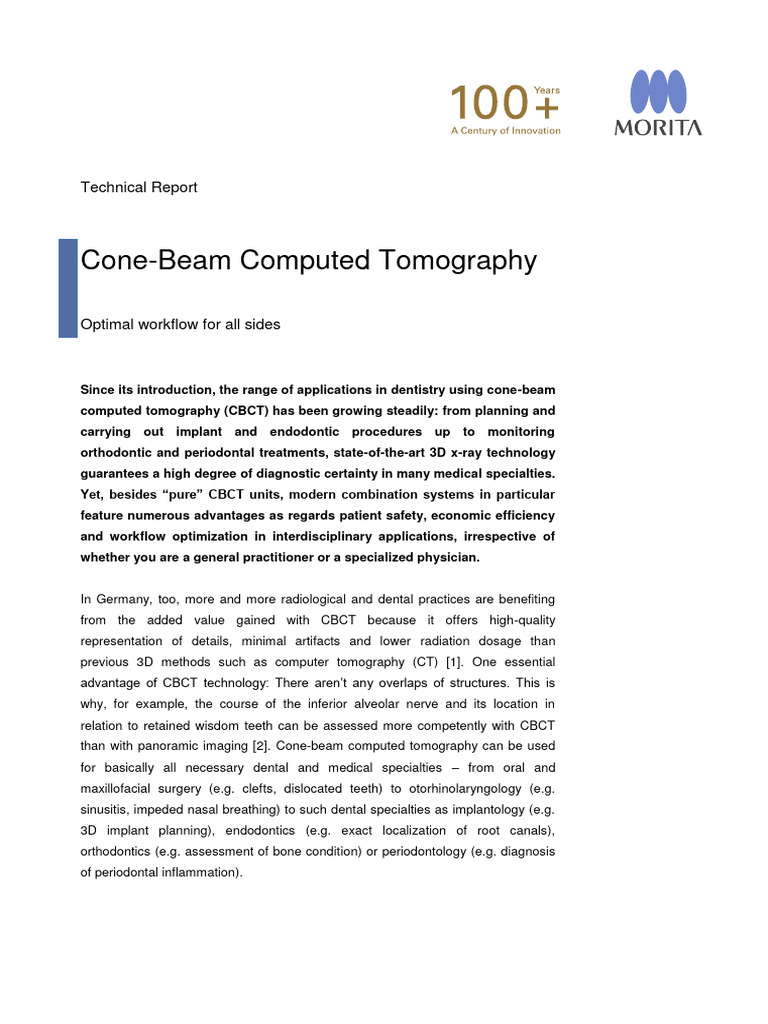 Benefits of Cone-Beam CT in Dentistry | PDF | Ct Scan | Clinical Medicine