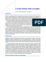 Management of The Patient With Laryngitis1