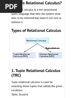 Relation calculus