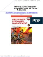 Full Download Test Bank For Fire Service Personnel Management With Myfirekit 3 e Steven T Edwards 3 PDF Full Chapter