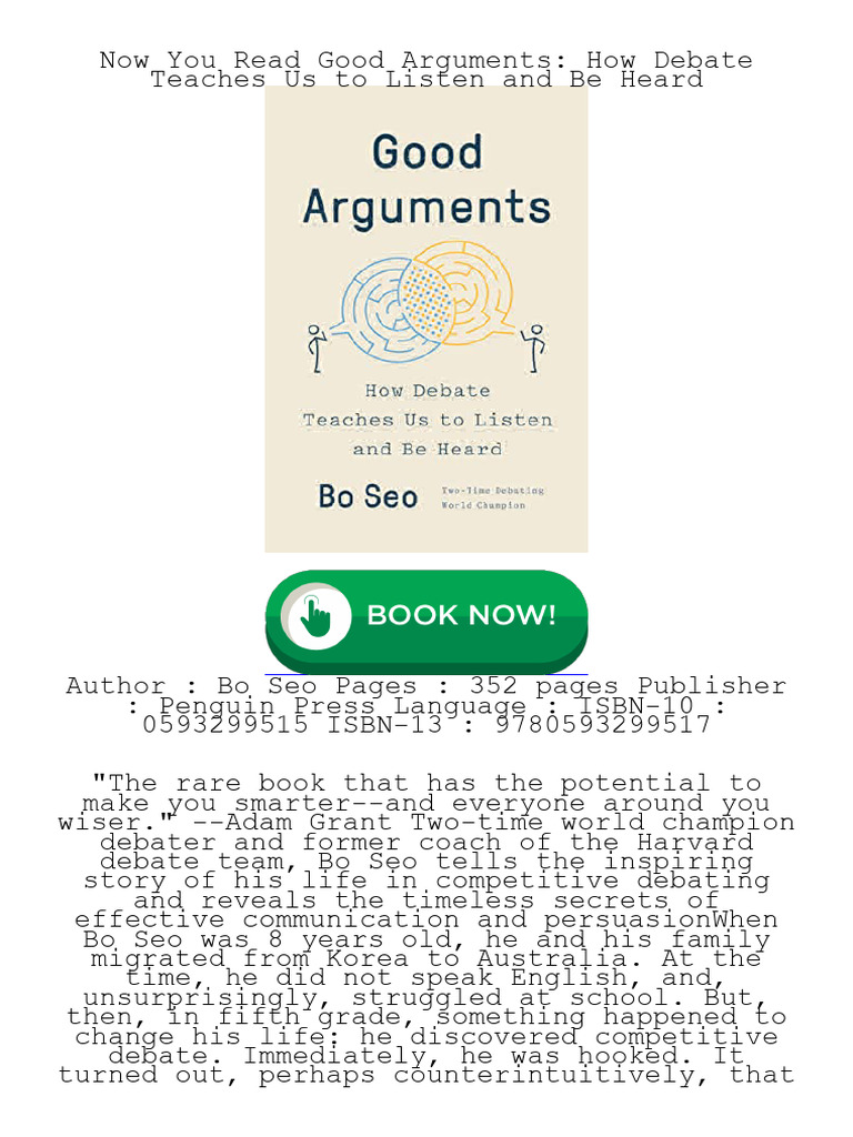 Good Arguments: Debate for Better Listening | PDF | General Fiction
