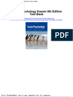 Full Download Social Psychology Kassin 9th Edition Test Bank PDF Full Chapter