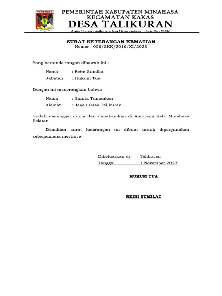 SK Kematian Shinta | PDF