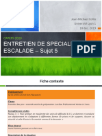 TD 6 Oral Specialite Escalade Sujet 5 Capeps 2020