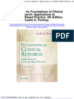 Full Download Test Bank For Foundations of Clinical Research Applications To Evidence Based Practice 4th Edition Leslie G Portney PDF Full Chapter
