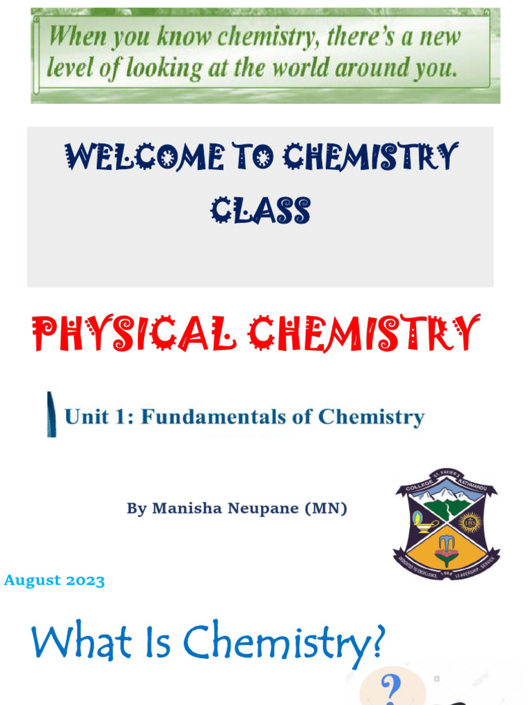 Introduction to Grade XI Chemistry Concepts | PDF | Ion | Chemistry