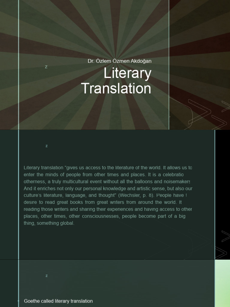 The Art and Techniques of Literary Translation | PDF | Translations ...