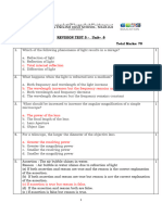 Ray Optics - Revision Test 5 - Solution