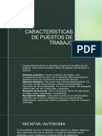 Características de Puestos de Trabajo