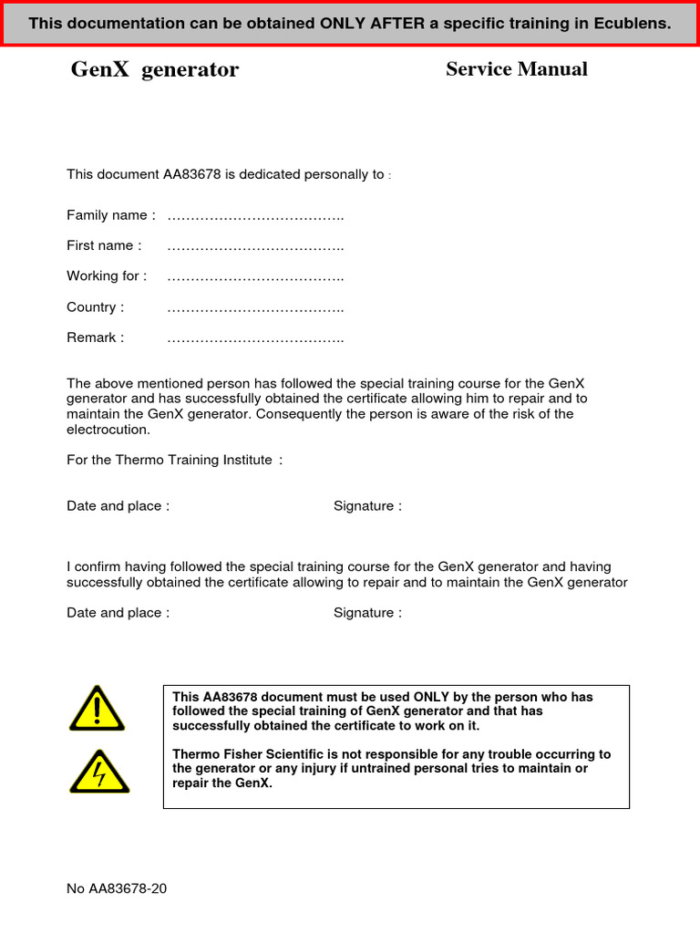 Xr-Doc Aa83678-20-En Arl Genx (Service Manual) 0520 | PDF | Power ...