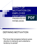 Impact of Motivation On Employee Performance 1