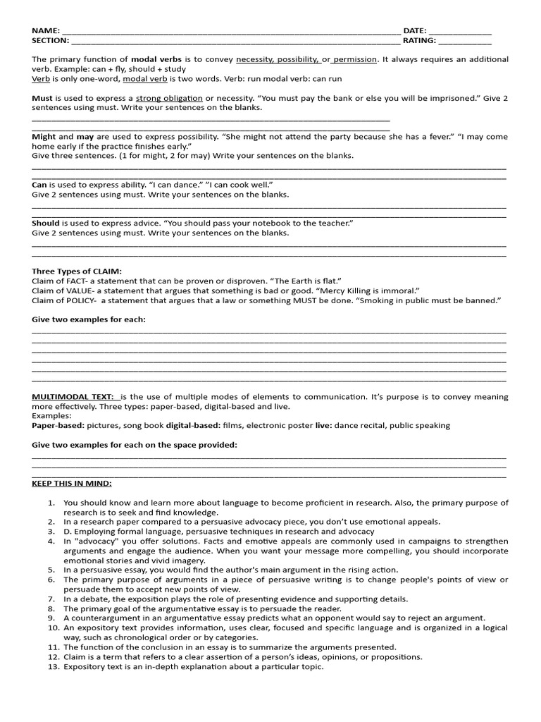 PRINT-A-REVIEWER (1) | PDF | Essays | Argument