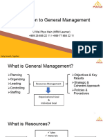 Introduction To General Management