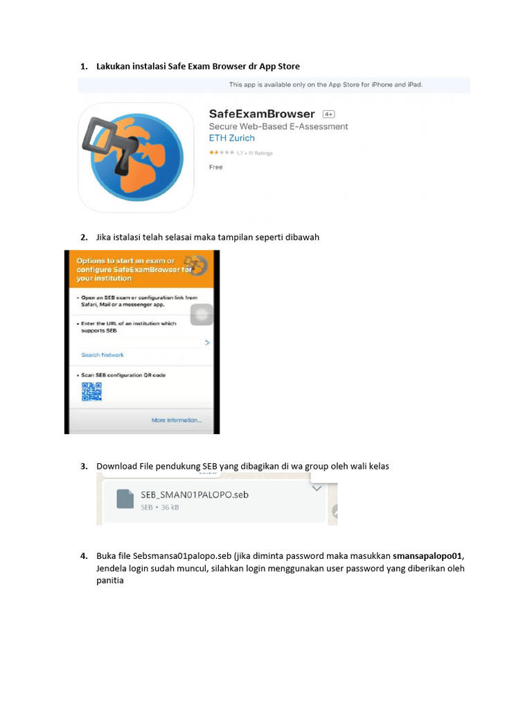 Instalasi Safe Exam Browser di iPhone | PDF | Komputer