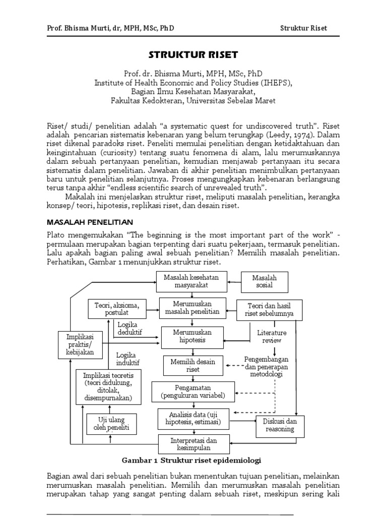 Struktur Riset dalam Penelitian Kesehatan | PDF | Sains & Matematika