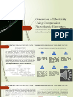 Generation of Electricity Using Compression Piezoelectric Harvesters