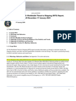 U.S. Navy Office of Naval Intelligence Worldwide Threat To Shipping (WTS) Report, 20 December 2023 - 17 January 2024