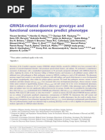 GRIN2A-related disorders genotype and functional consequence predict phenotype Strehlow 2018