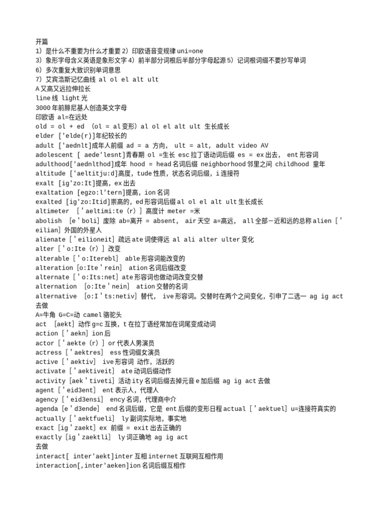 词根衍生1 | PDF