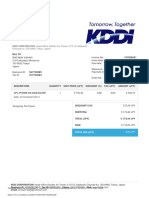 Invoice: KDDI CORPORATION, Head o Ce Garden Air Tower, 3-10-10, Iidabashi