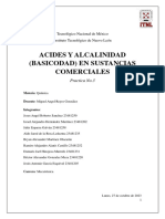 Reporte 3 - Acidez y Alcalinidad de Sustancias Comerciales