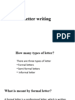 Letter Writing Format