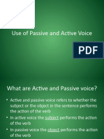 Use of Passive and Active Voice