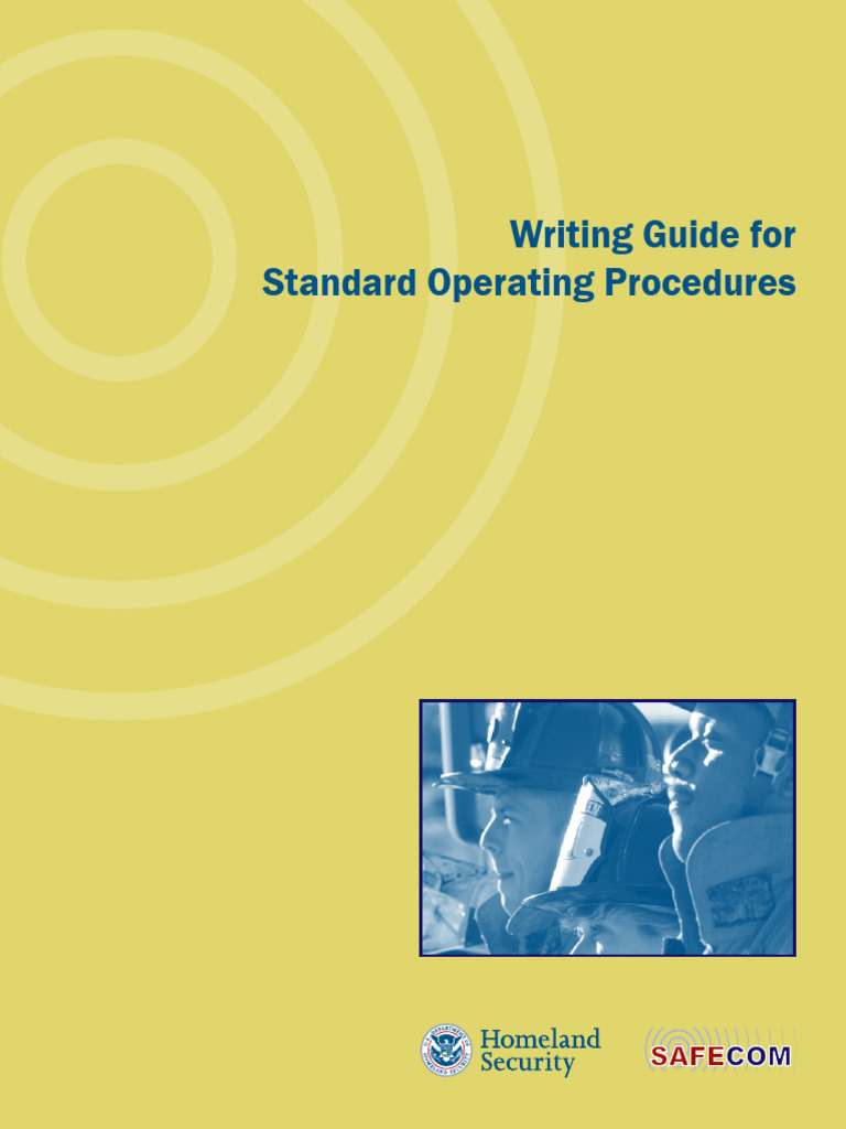 SOP Writing Guide for Emergency Response | PDF | Interoperability ...