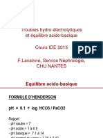 Troubles Hydro-Électrolytiques Et Equilibre Acide Base IDE 2016