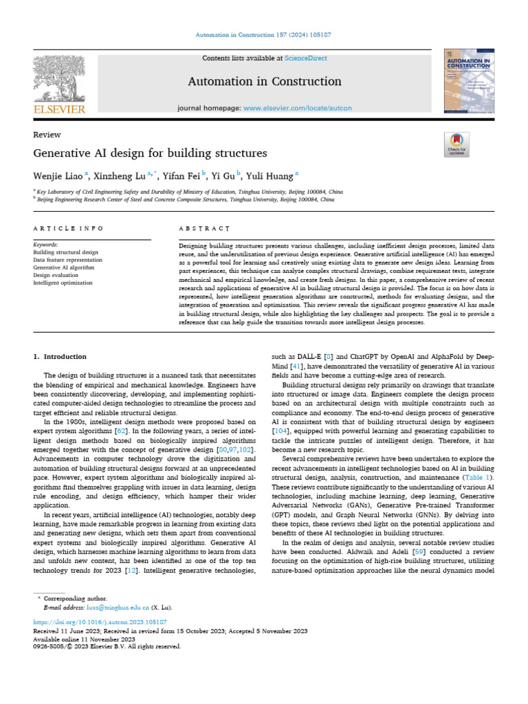 Generative AI Design For Building Structures | PDF | Artificial