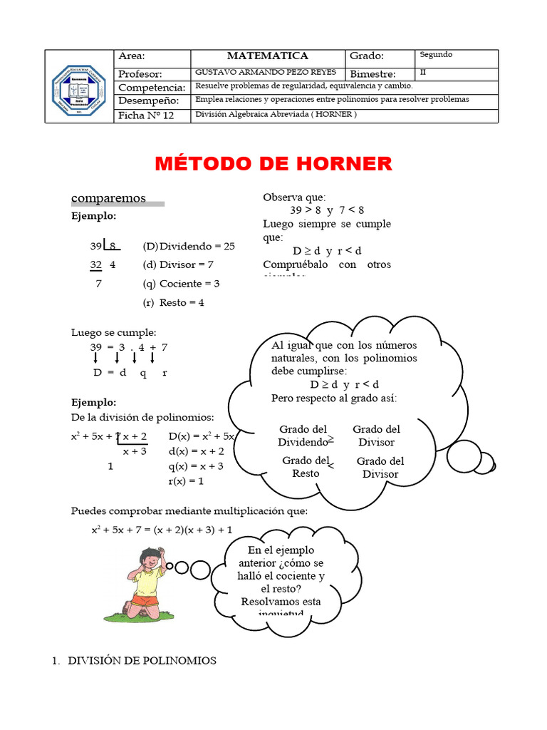 Ficha #12.iib Area de Matematica Segundo de Secundaria 2021 Gapr | PDF ...