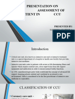 Presentation On Assessment of Patient in CCU: Presented by